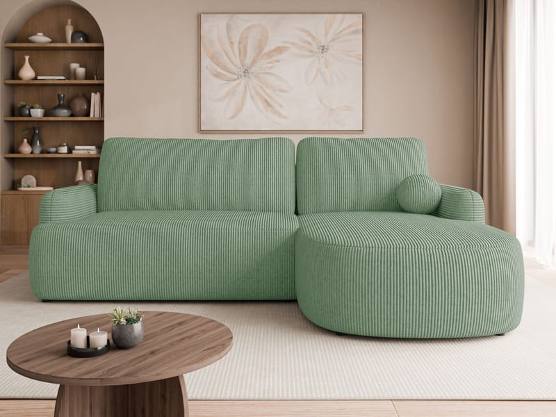 Branrel 3-sits Soffa med divan - mint - Möbler - Soffa - Bäddsoffa - Hörnbäddsoffa
