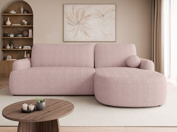 Branrel 3-sits Soffa med divan - rosa - Möbler - Soffa - Bäddsoffa - Hörnbäddsoffa