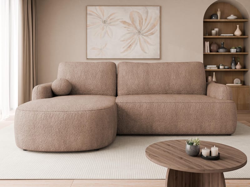 Branrel 3-sits Soffa med divan - rosa - Möbler - Soffa - Bäddsoffa - Hörnbäddsoffa