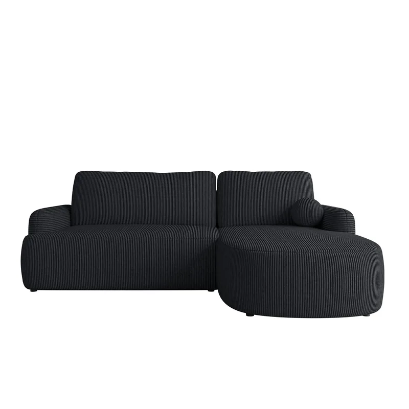 Branrel 3-sits Soffa med divan - svart - Möbler - Soffa - Bäddsoffa - Hörnbäddsoffa