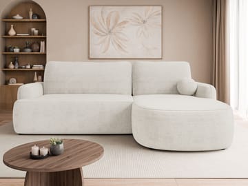 Branrel 3-sits Soffa med divan - vit - Möbler - Soffa - Bäddsoffa - Hörnbäddsoffa