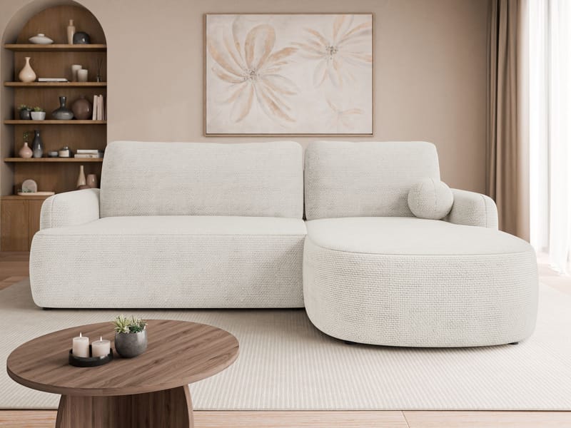 Branrel 3-sits Soffa med divan - vit - Möbler - Soffa - Bäddsoffa - Hörnbäddsoffa