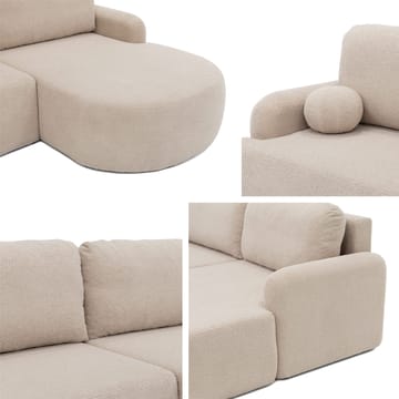 Branrel 3-sits Soffa med divan - vit - Möbler - Soffa - Bäddsoffa - Hörnbäddsoffa