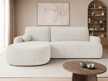 Branrel 3-sits Soffa med divan - vit - Möbler - Soffa - Bäddsoffa - Hörnbäddsoffa