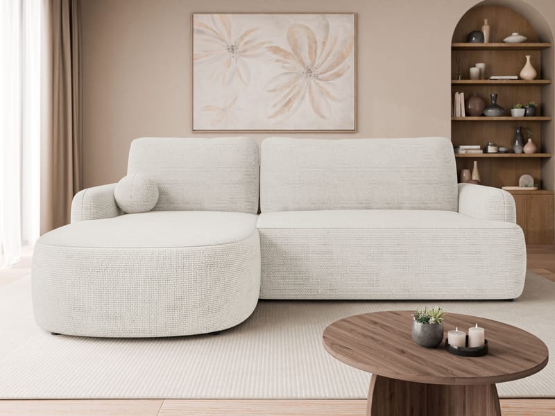 Branrel 3-sits Soffa med divan - vit - Möbler - Soffa - Bäddsoffa - Hörnbäddsoffa