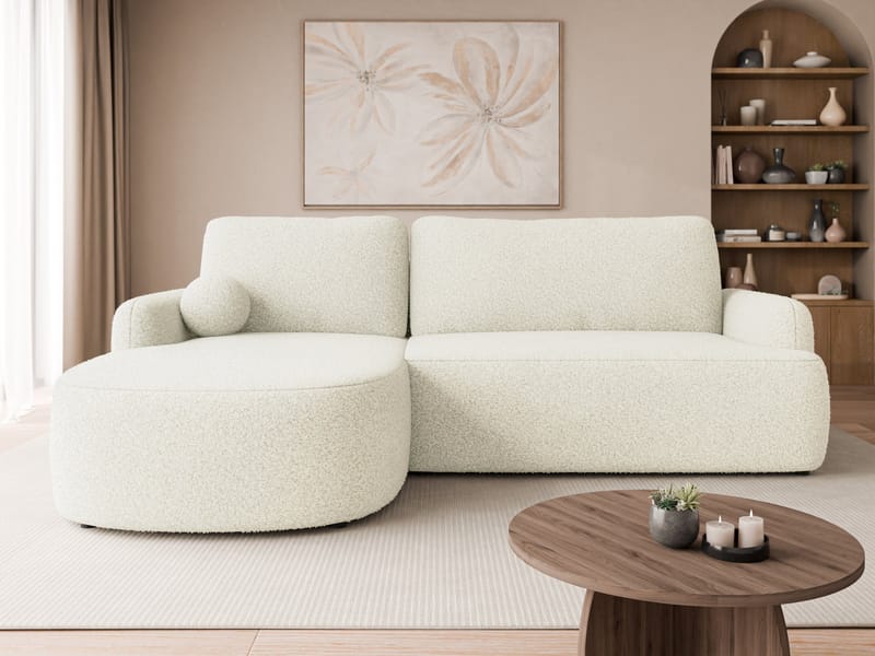 Branrel 3-sits Soffa med divan - vit - Möbler - Soffa - Bäddsoffa - Hörnbäddsoffa