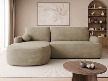Branrel 4-sits Bäddsoffa med Divan Vänster - Beige - Möbler - Soffa - Bäddsoffa - Hörnbäddsoffa