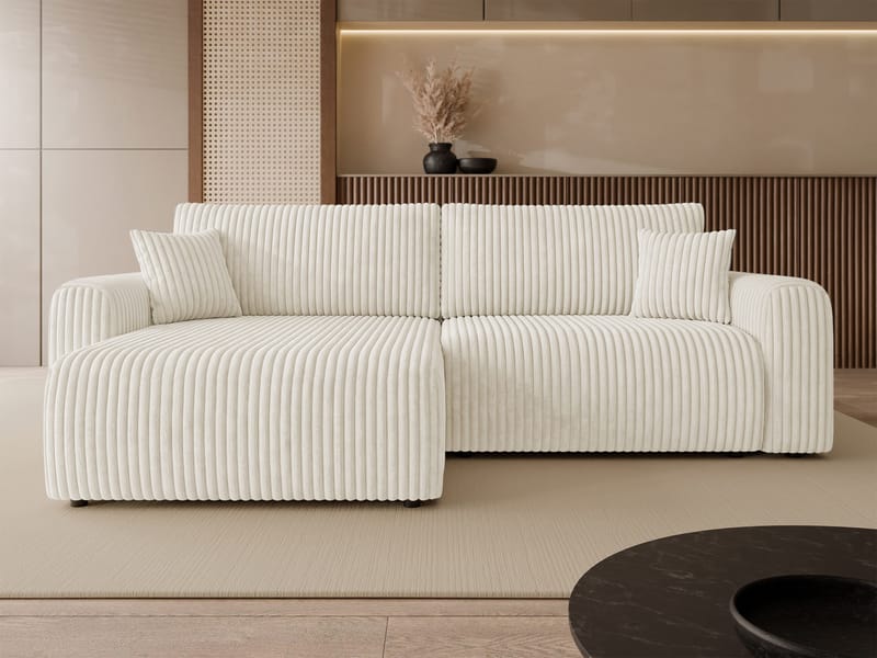 Brenor 3-sits Bäddsoffa med divan Vänstervänd - beige - Möbler - Soffa - Bäddsoffa - Hörnbäddsoffa