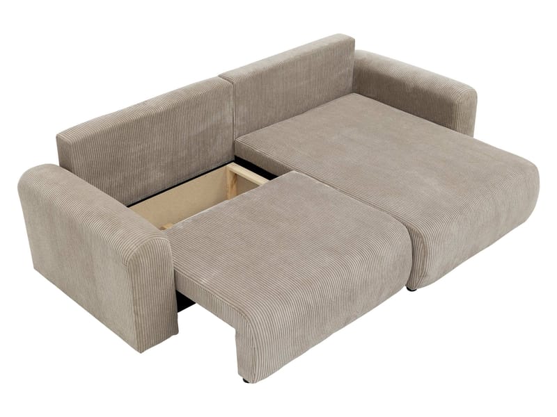 Brenor 3-sits Bäddsoffa med divan Vänstervänd - beige - Möbler - Soffa - Bäddsoffa - Hörnbäddsoffa