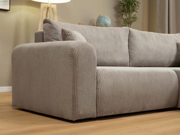 Brenor 3-sits Bäddsoffa med divan Vänstervänd - beige - Möbler - Soffa - Bäddsoffa - Hörnbäddsoffa