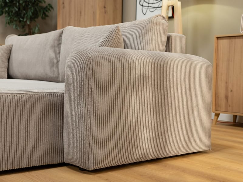 Brenor 3-sits Bäddsoffa med divan Vänstervänd - ljusgrå - Möbler - Soffa - Bäddsoffa - Hörnbäddsoffa