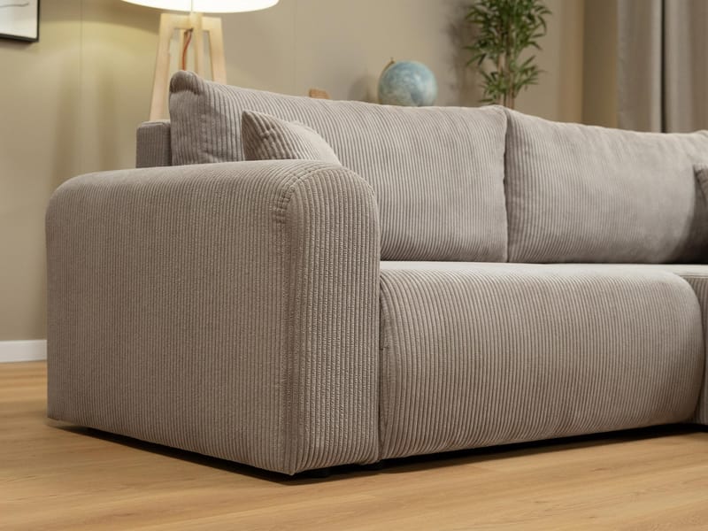 Brenor 3-sits Bäddsoffa med divan Vänstervänd - ljusgrå - Möbler - Soffa - Bäddsoffa - Hörnbäddsoffa