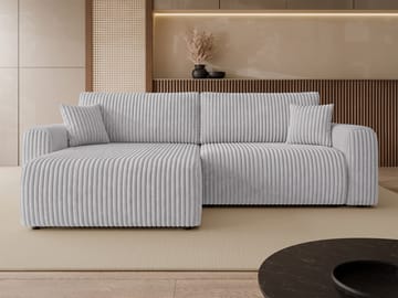 Brenor 3-sits Bäddsoffa med divan Vänstervänd - ljusgrå - Möbler - Soffa - Bäddsoffa - Hörnbäddsoffa