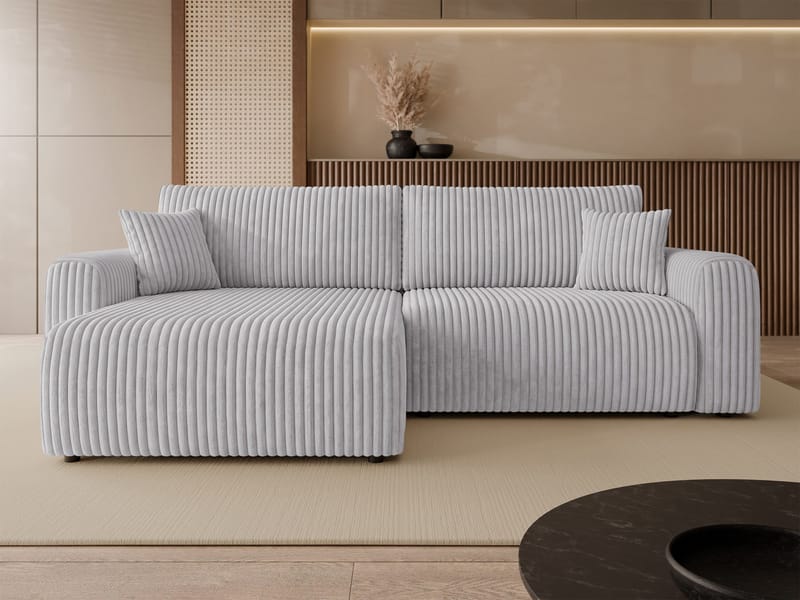 Brenor 3-sits Bäddsoffa med divan Vänstervänd - ljusgrå - Möbler - Soffa - Bäddsoffa - Hörnbäddsoffa