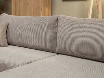 Brenor 3-sits Bäddsoffa med divan Vänstervänd - mörkbrun - Möbler - Soffa - Bäddsoffa - Hörnbäddsoffa