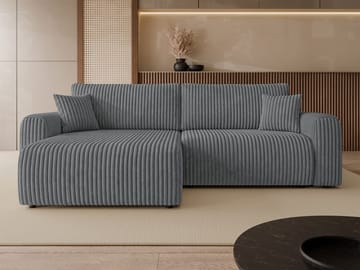 Brenor 3-sits Bäddsoffa med divan Vänstervänd - mörkgrå - Möbler - Soffa - Bäddsoffa - Hörnbäddsoffa