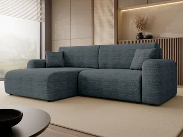 Brenor Bäddsoffa med Divan 3-sits - Blå - Möbler - Soffa - Bäddsoffa - Bäddsoffa divan