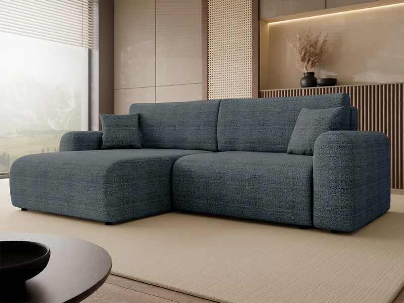 Brenor Bäddsoffa med Divan 3-sits - Blå - Möbler - Soffa - Bäddsoffa - Bäddsoffa divan