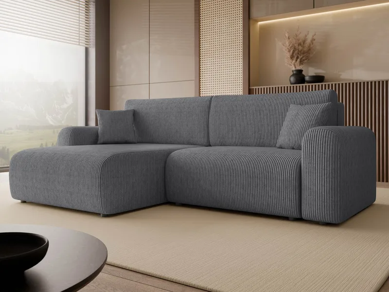 Brenor Bäddsoffa med Divan 3-sits - Grå - Möbler - Soffa - Bäddsoffa - Bäddsoffa divan
