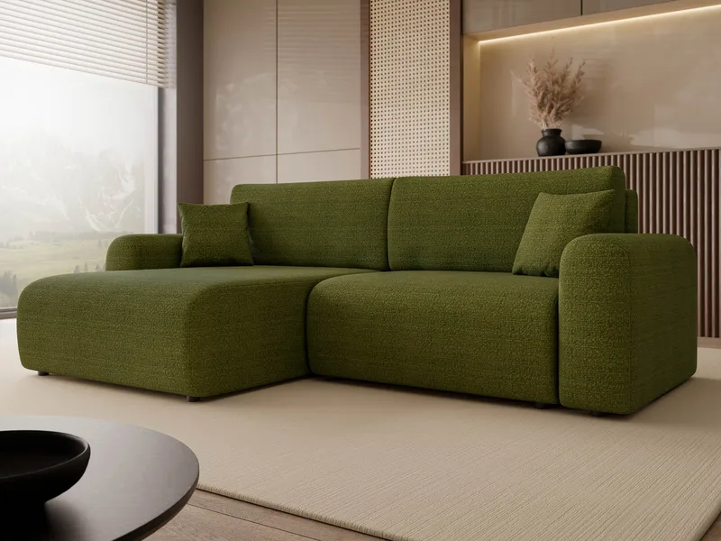 Brenor Bäddsoffa med Divan 3-sits - Grön - Möbler - Soffa - Bäddsoffa - Bäddsoffa divan