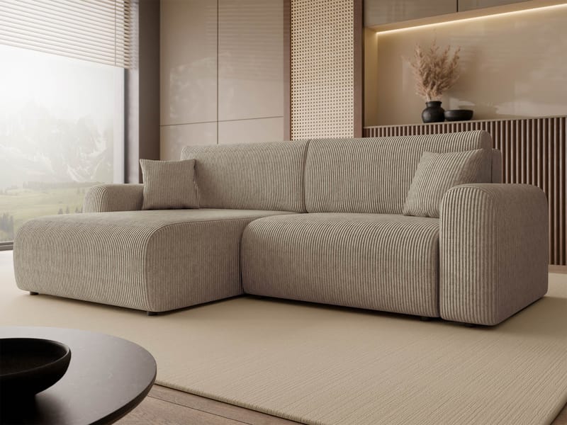 Brenor Bäddsoffa med Divan 3-sits - Mörkbeige - Möbler - Soffa - Bäddsoffa - Bäddsoffa divan