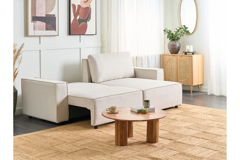 Brian 3-sits Högervänd Hörnbäddsoffa med Divan i Textil - Beige - Möbler - Soffa - Bäddsoffa - Hörnbäddsoffa