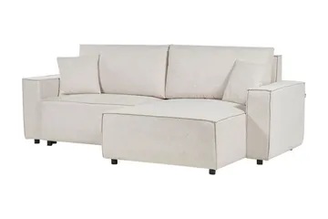 Brian 3-sits Högervänd Hörnbäddsoffa med Divan i Textil - Beige - Möbler - Soffa - Bäddsoffa - Hörnbäddsoffa