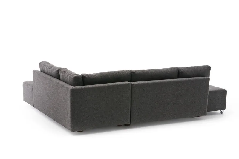 Brunei Bäddsoffa med Schäslong Höger - Antracit/Svart - Möbler - Soffa - Bäddsoffa - Framåtbäddad bäddsoffa