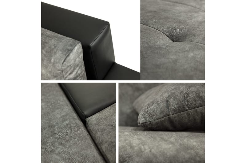 Bunty Bäddsoffa med Divan 3-sits - Mörkgrå/Ljusgrå - Möbler - Soffa - Bäddsoffa - Bäddsoffa divan