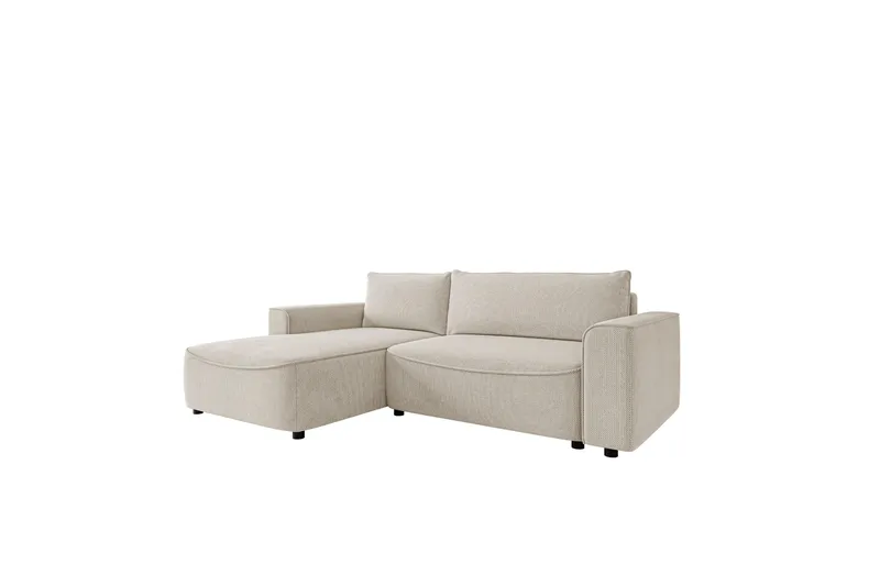 Burketown Bäddsoffa med Divan 3-sits i Sammet, Beige