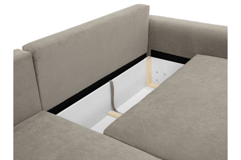 Burketown Bäddsoffa med Divan 3-sits i Sammet - Grå - Möbler - Soffa - Bäddsoffa - Bäddsoffa divan
