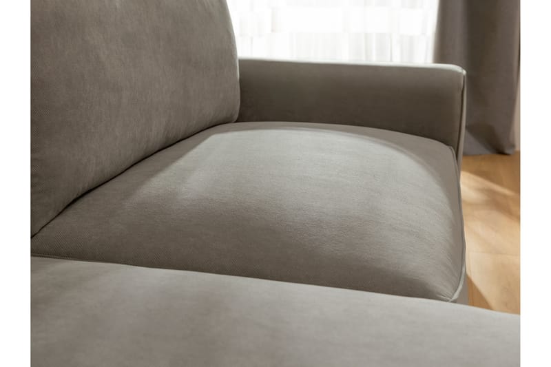 Burketown Bäddsoffa med Divan 3-sits i Sammet - Grå - Möbler - Soffa - Bäddsoffa - Bäddsoffa divan