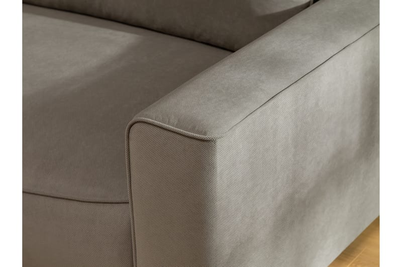 Burketown Bäddsoffa med Divan 3-sits i Sammet - Grå - Möbler - Soffa - Bäddsoffa - Bäddsoffa divan