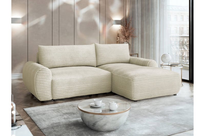 Burman Bäddsoffa med Divan 3-sits i Manchester - Beige - Möbler - Soffa - Bäddsoffa - Bäddsoffa divan