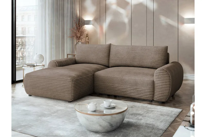 Burman Bäddsoffa med Divan 3-sits i Manchester - Brun - Möbler - Soffa - Bäddsoffa - Bäddsoffa divan