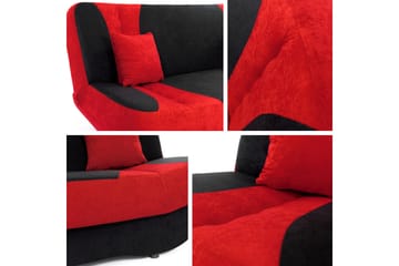 Burralla 3-sits Rektangulär Längsbäddad Bäddsoffa 118x184 cm med Förvaring i Tyg - Grå - Möbler - Soffa - Bäddsoffa - 3 sits bäddsoffa