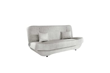 Burralla 3-sits Rektangulär Längsbäddad Bäddsoffa 118x184 cm med Förvaring i Tyg - Grå - Möbler - Soffa - Bäddsoffa - 3 sits bäddsoffa