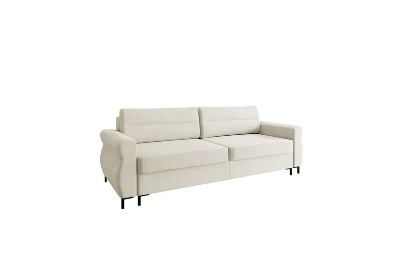 Busness Bäddsoffa 3-sits i Plysch, Beige