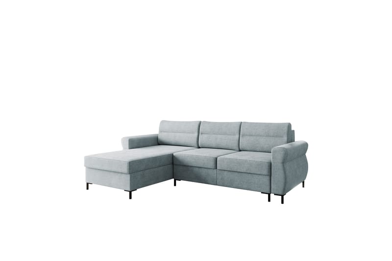 Busness Bäddsoffa med Divan 3-sits i Plysch - Grå - Möbler - Soffa - Bäddsoffa - Bäddsoffa divan