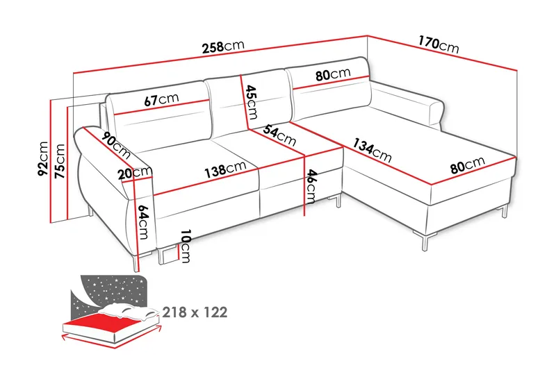 Busness Bäddsoffa med Divan 3-sits i Plysch - Beige - Möbler - Soffa - Bäddsoffa - Bäddsoffa divan