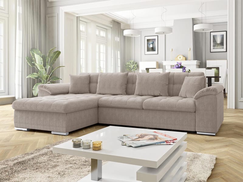 Camior 3-sits Bäddsoffa med divan och förvaring - Möbler - Soffa - Bäddsoffa - Hörnbäddsoffa