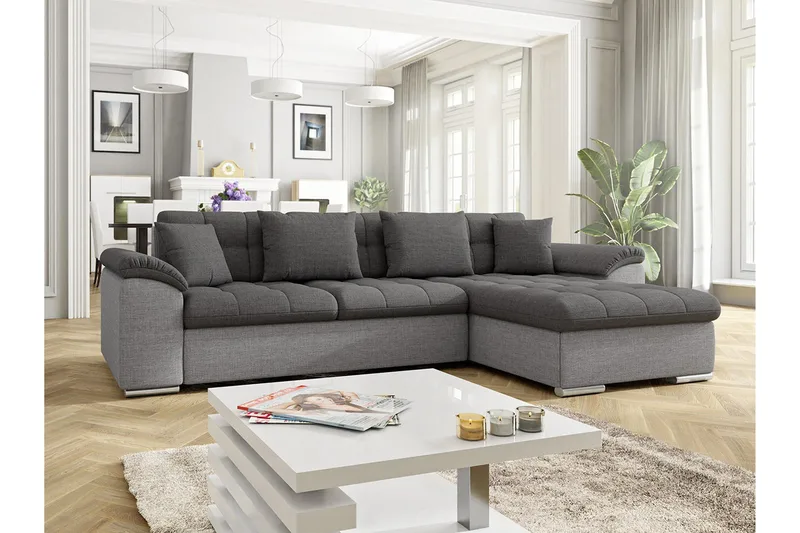 Camior 4-sits Bäddsoffa - Grå - Möbler - Soffa - Bäddsoffa - Bäddsoffa längsbäddad