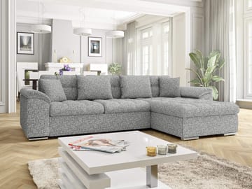 Camior 4-sits Bäddsoffa med divan Högervänd - Grå - Möbler - Soffa - Bäddsoffa - Hörnbäddsoffa