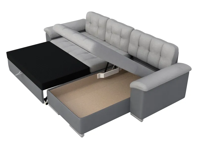 Camior 4-sits Bäddsoffa med divan Högervänd - grå - Möbler - Soffa - Bäddsoffa - Hörnbäddsoffa