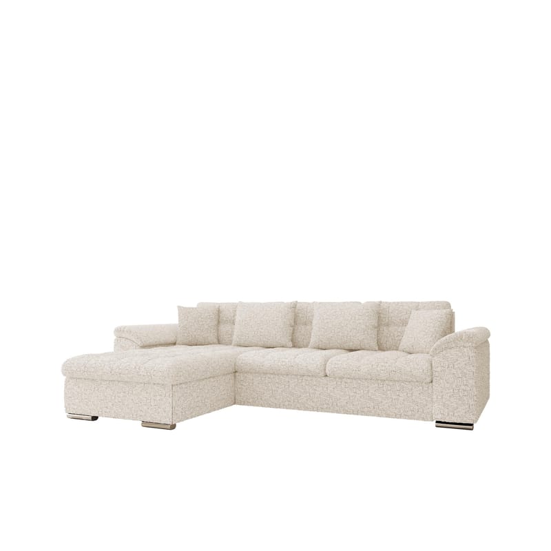 Camior 4-sits Bäddsoffa med divan Vänstervänd, Benvit