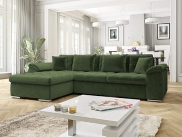 Camior 4-sits Bäddsoffa med divan Vänstervänd - grön - Möbler - Soffa - Bäddsoffa - Hörnbäddsoffa