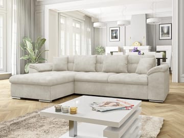 Camior 4-sits Bäddsoffa med divan Vänstervänd - Ljusbeige - Möbler - Soffa - Bäddsoffa - Hörnbäddsoffa