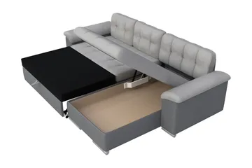 Camior Bäddsoffa m. Divan 3-sits - Mörkgrå - Möbler - Soffa - Bäddsoffa - Bäddsoffa divan
