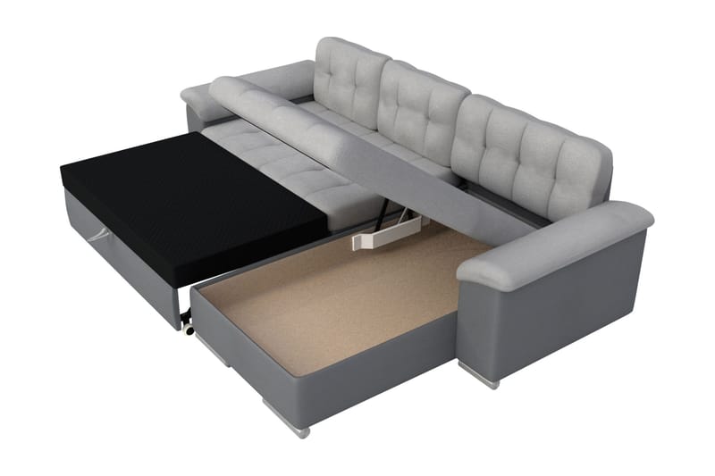 Camior Bäddsoffa m. Divan 3-sits - Mörkgrå - Möbler - Soffa - Bäddsoffa - Bäddsoffa divan