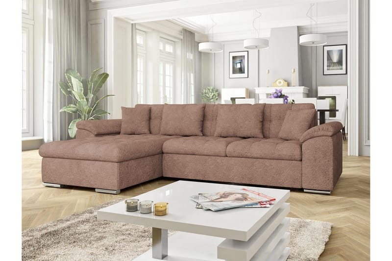Camior Bäddsoffa m. Divan 3-sits - Svart/Vit - Möbler - Soffa - Bäddsoffa - Bäddsoffa divan